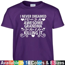 Awesome GRANDMA T Shirt Funny Mom Mothers Day Birthday Shower Gift Tee T Shirt