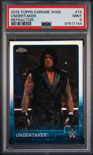 2015 Topps Chrome WWE Undertaker Refractor #74 PSA 9