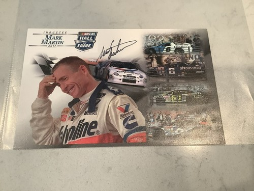 MARK MARTIN, HENDRICK & CHILDRESS AUTOGRAPHED 2017 HOF DIECAST, PROGRAM & CARDS - Picture 15 of 18