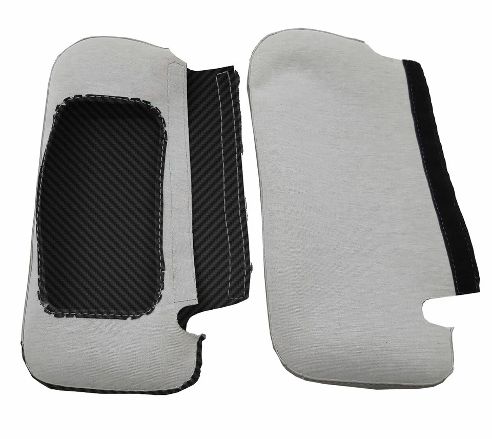 Солнцезащитные козырьки из углеродного волокна подходят для Ford Mustang 1987-1993 годов выпуска с черной серой строчкой - Изображение 4 из 4