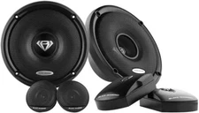 Black Diamond 2-Way Component Speaker Set, 2 Speakers, 2 Tweeters, 2 Crossovers