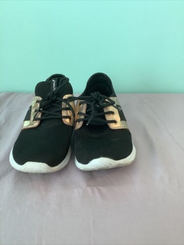 preownd Nautica Women Shoes size 5 Black and Gold - image 1