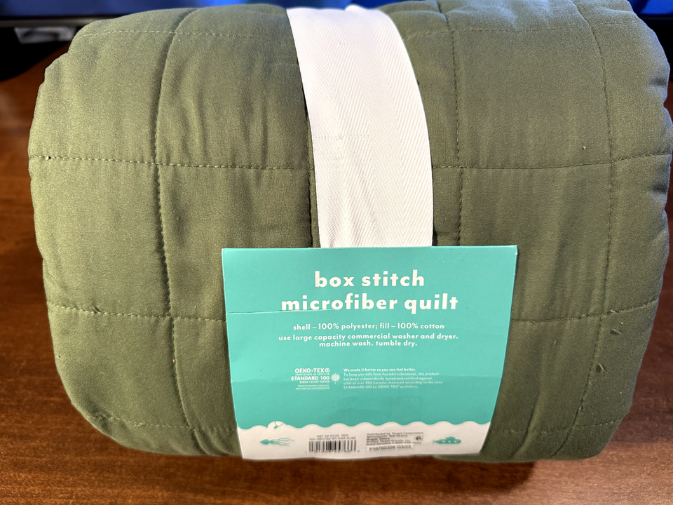 Full/Queen Box Stitch Microfiber Kids' Tent Green Pillowfort eBay