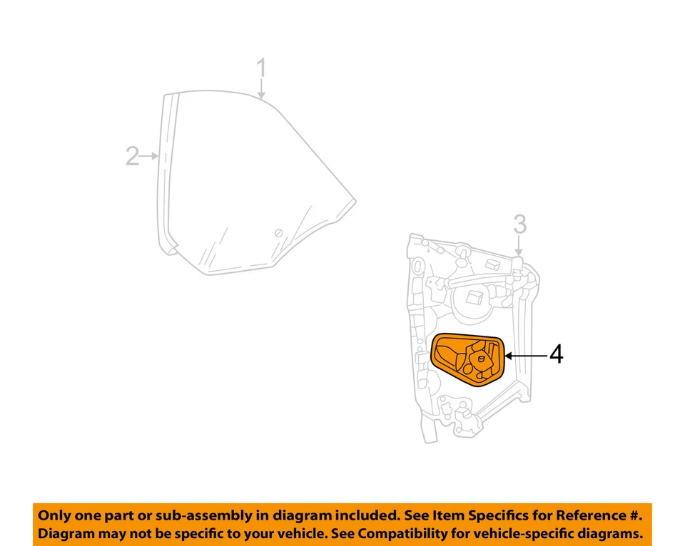 NUEVO MOPAR GENUINO OEM Puerta Delantera Izquierda Ventana Motor 4724417AB Foto 2 de 3