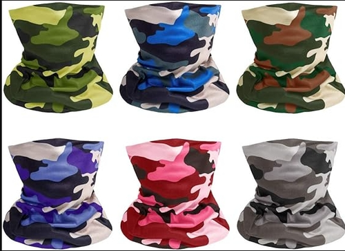 6 Pcs UV Face shiled headwear bandana head Wrap Face Scarf Mask Neck Gaiter Head