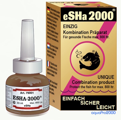 eSHa 2000 20 ml Allround Heilmittel für Fische im Aquarium und Teich