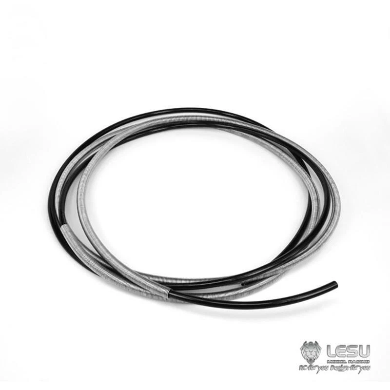 Protector de tubería de aceite de resorte de metal LESU para camión tractor Tamiya 1/14 pieza de tubería de 4 mm Foto 2 de 3