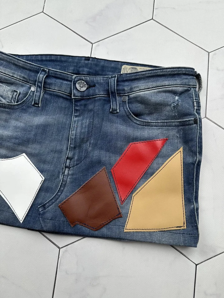 Minifalda Diesel vintage con detalles de cuero para mujer talla 29 Foto 3 de 4