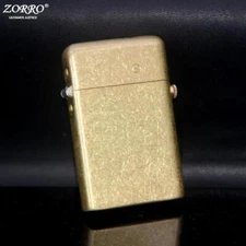 ZORRO Luxury Retro Metal Windproof Gasoline Lighter Auto Ejection Grinding Wheel
