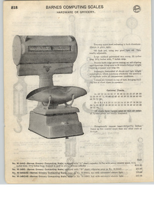 1926 PAPER AD Barnes Hardware Store Grocery Computing Scale M-10AG M-10BG
