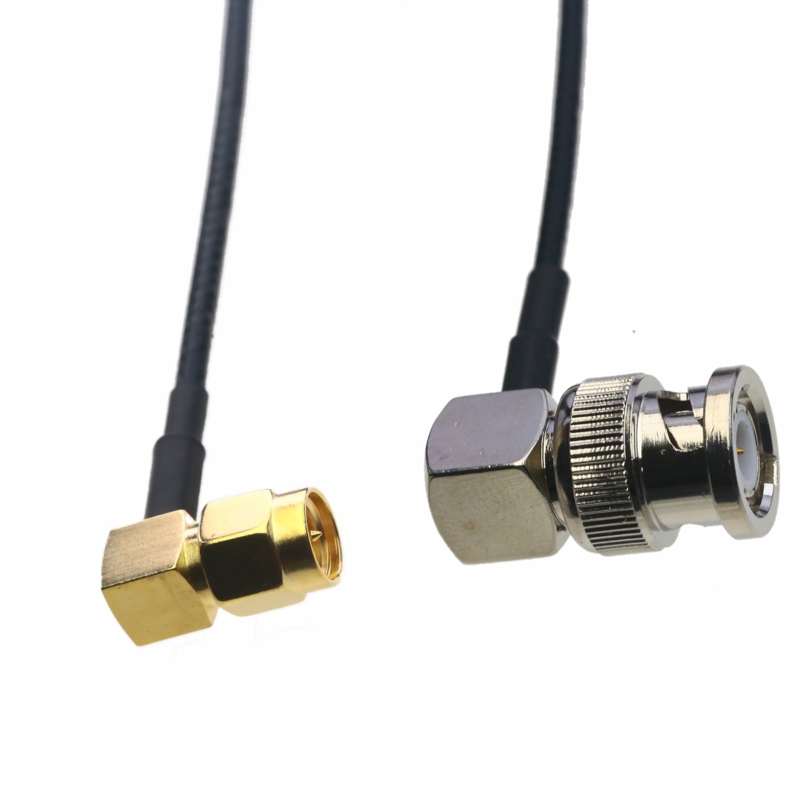 RF Cable BNC male Elbow to SMA plug 90 angle RG316 6