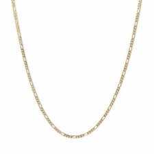 Gold Plated Unisex Figaro Chain 4mm - 20 inches, 24 inches, 30 inches
