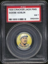 1930 PR4 Cracker Jack Pins Goose Goslin PSA 7 St. Louis Browns HOF