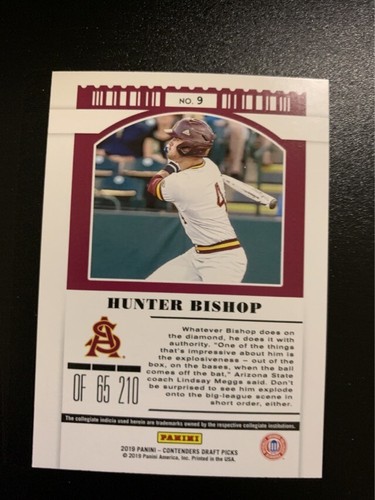 Panini Contenders 2019 Draft Picks #9 Varianti Hunter Bishop - Foto 2 di 2