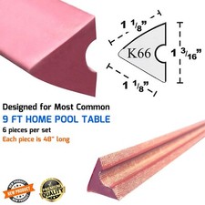 K66 Cushion Rubber Bumper for 9' Pool Table Rails Restoring Dead Rails Replacing