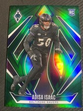 2024 Phoenix Football Adisa Isaac Green Prizm 18/25 Baltimore Ravens Rookie #152