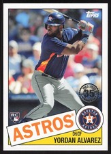 2020 Topps Update #85TB-18 YORDAN ALVAREZ 1985 Baseball 35th Anniversary Astros