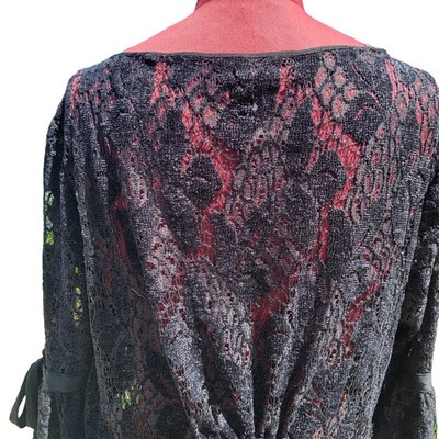 Free People Ruby Mini Dress Black Lace Wide Neck Long Sleeve Ties Medium | eBay Free People Ruby Mini Dress Black Lace Wide Neck Long Sleeve Ties Medium | eBay