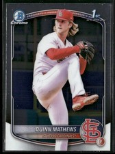 2025 Bowman Chrome - 1st Bowman - Quinn Mathews #BCP-25- Cardinals