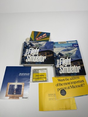 Microsoft Flight Simulator MS-DOS VTG Big Box PC Game New Open 3.5 Inch Disks