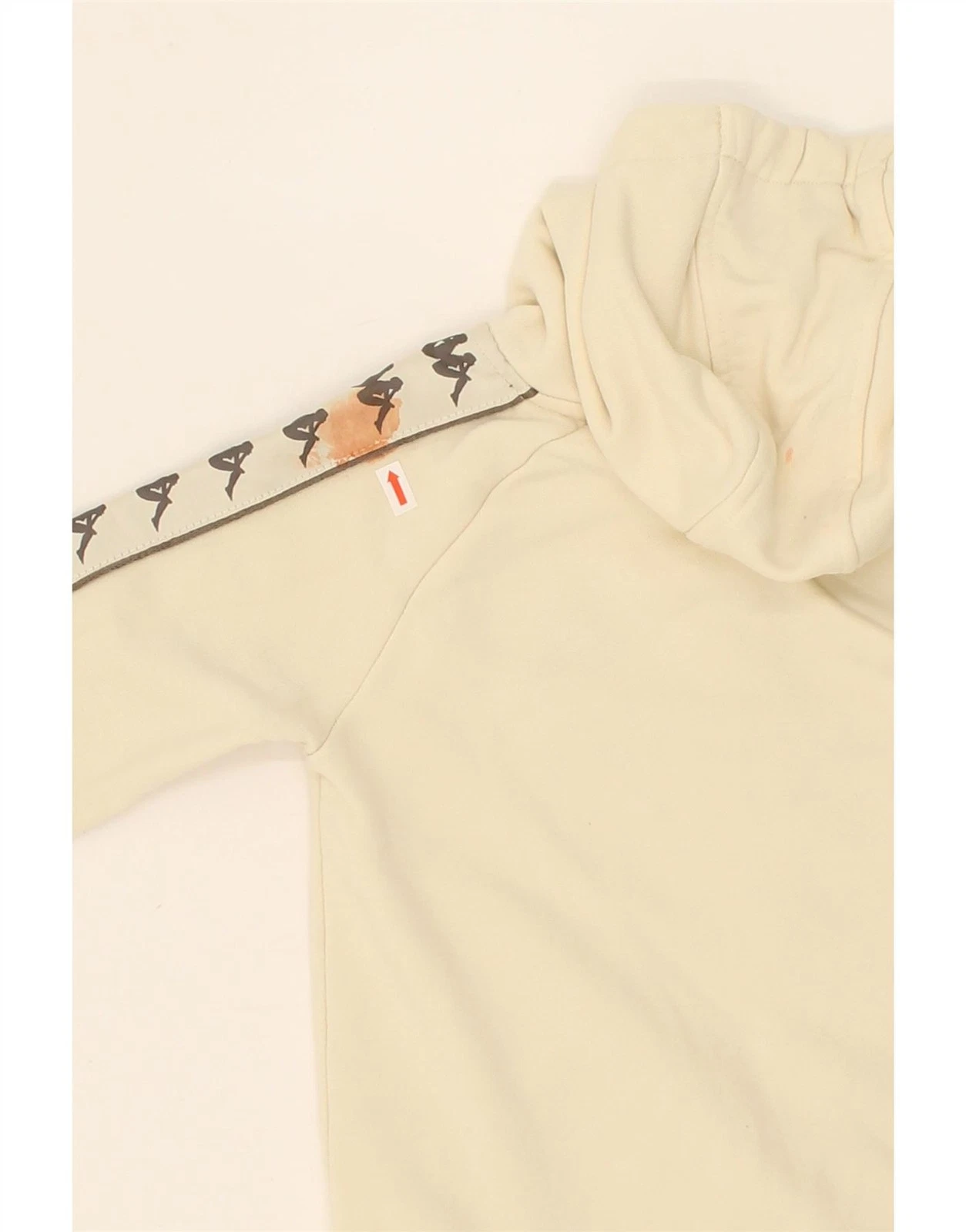 OFF WHITE Felpa con cappuccio e zip KAPPA bambina 7 8 anni bianco sporco cotone BX03