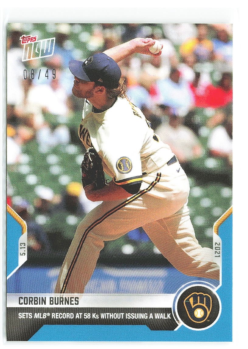 Corbin Burnes - 2021 Topps Now MLB #207 - #/49