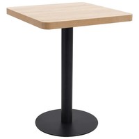 Bistrotisch 60X60 Cm Hellbraun Quadratisch MDF KüChe Wohnzimmer