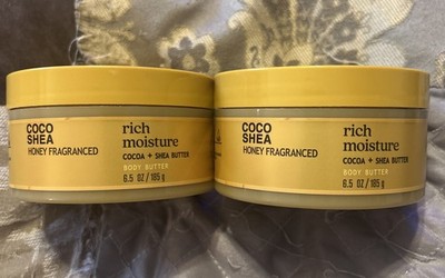 2 Bath & Body Works Coco Shea Honey Fragranced Body Butter 6.5 oz Rich Cream NEW