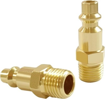 High-Quality Brass 10-Piece Air Fittings Set - Male & Female Plugs Included