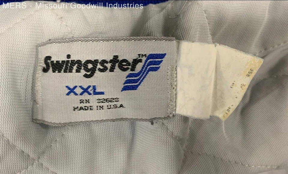 Swingster Men's Blue Solid St Louis Blues Bomber Jacket - Size XXL - Image 3 of 4