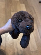 CUTE AURORA CHOCOLATE LAB PLUSH DOG WITH FREE SHIPPING