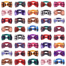 Bow Ties for Dog Neck 9.816.5in, 40pcs Adjustable Bowtie Collars for Small Me...