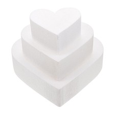 3 Stück dekorative Tortenmodelle in Herzform zum Selbermachen und Hochzeit