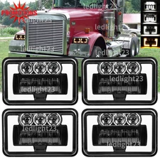 4x DOT Approved 4x6''LED Headlights Hi/Lo DRL Fit Freightliner FLC/D Classic XL