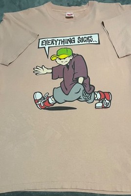 Vintage 90s Powell Peralta Everything Sucks Skateboarding OG Rare Shirt