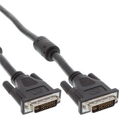 3x InLine DVI-I Kabel digital/analog 24+5 Stecker/Stecker DualLink schwarz 1,8m