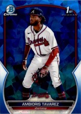 Ambioris Tavarez 2023 Bowman Chrome Prospects Sapphire RC #BCP-33 Atlanta Braves