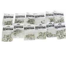 New lot of silver round cup sequins 12 packs ...