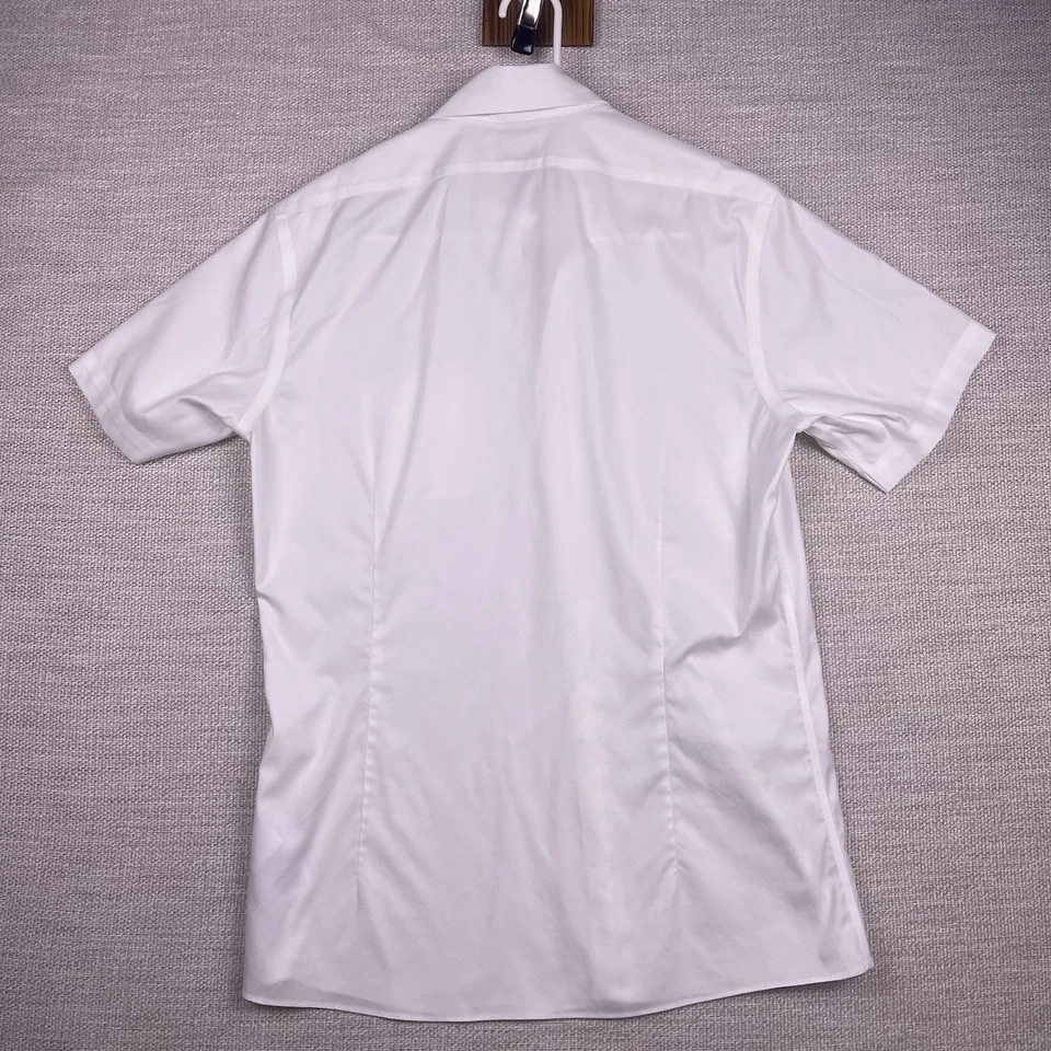 Brooks Brothers 1818 Shirt 15.5 Mens S/S Button Down Soho Solid White EUC - Image 3 of 4