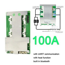 JBD 4S 12V 100A LiFePo4 Battery Bluetooth Smart BMS Same Port with Built-in BT