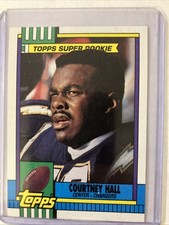 1990 Courtney Hall Topps Super Rookie Football Card #388. rookie card picture
