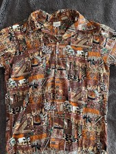 Vintage 70s Surfline Hawaii Multiprint Hawaiian Shirt Size Medium/Large