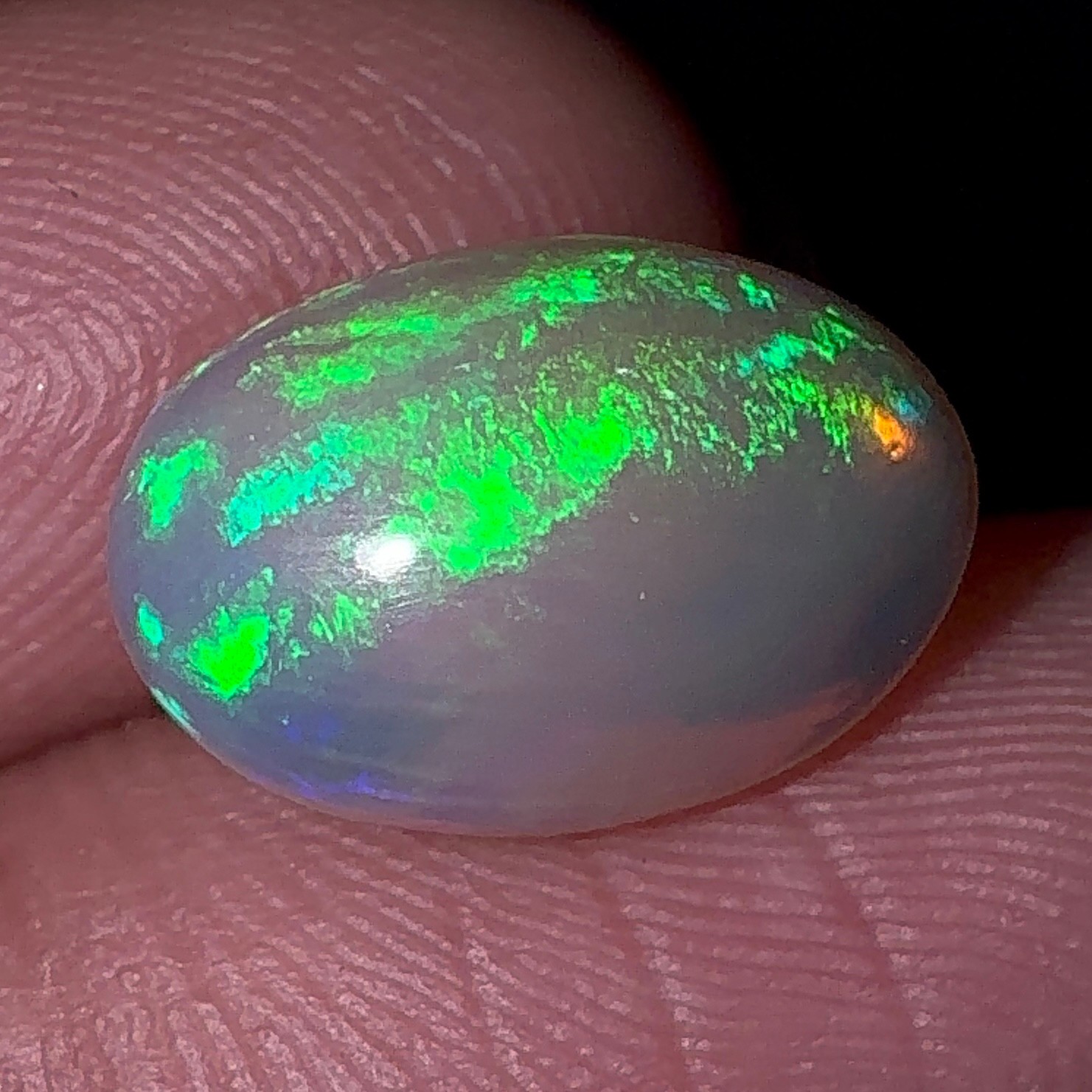 Natural Ethiopian Opal Cabochon 2.25 Carats AAA Grade Fire Opal Stone Welo Opal