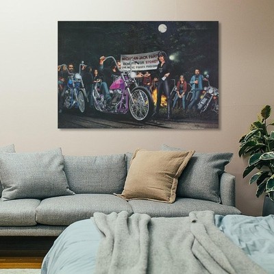 David Mann 17 Motorcycle Art Poster 24x36 Unframed Biker Wall