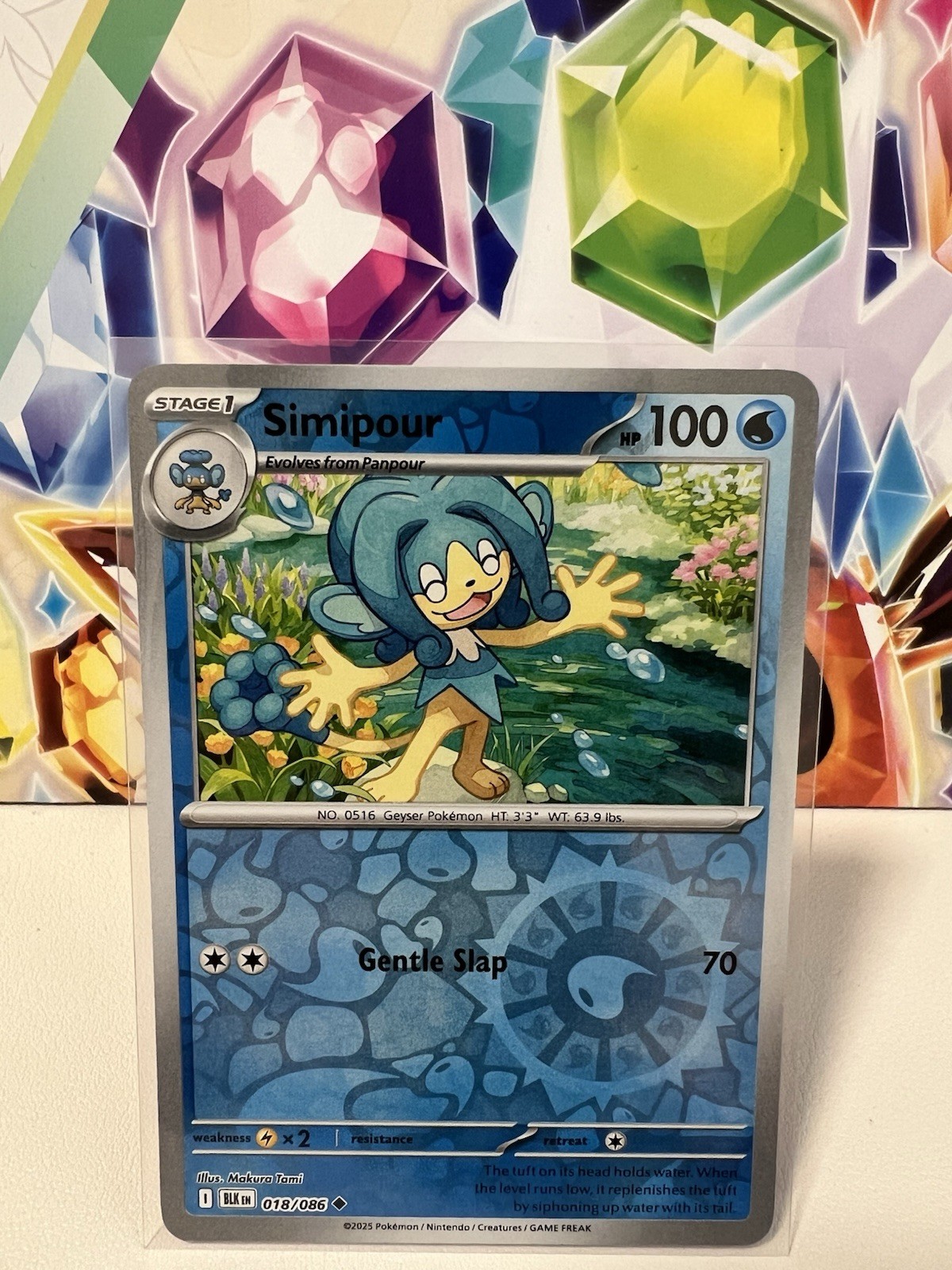 Simipour 018/086 Reverse Holo Uncommon - Pokemon TCG Black Bolt - NM