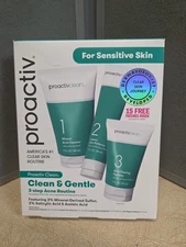 Proactiv Clean 3-Step Mild Acne Fighting Kit + Zits Happen Patches - EXP 1/2026
