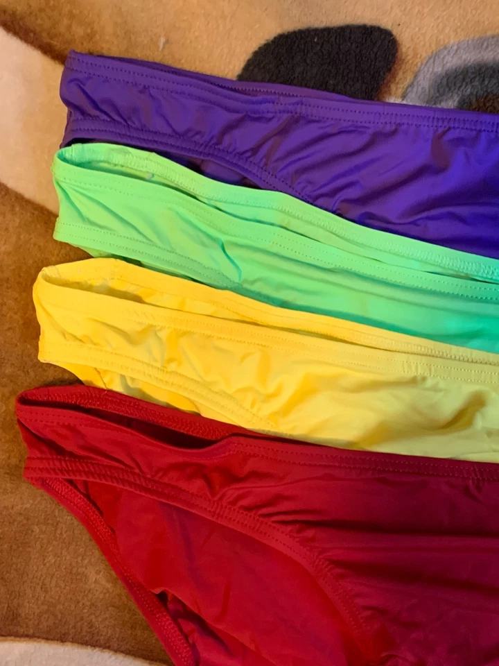 "NUEVO" Bragas Bikini Hombre Nylon 4 Pares Multicolor Talla XL Foto 2 de 4