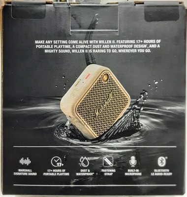 Marshall Willen II Portable Bluetooth Speaker (CREAM) BRAND NEW Marshall Willen II Portable Bluetooth Speaker (CREAM) BRAND NEW