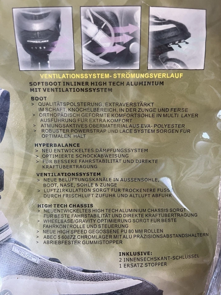 Inliner Inlineskates Skates B-Square Skating Gr. 46 grau / silber - Bild 4 von 4