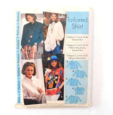 1993 Vintage Sewing Step by Step Pattern Tailored Shirt Misses Sizes 4-22 Uncut